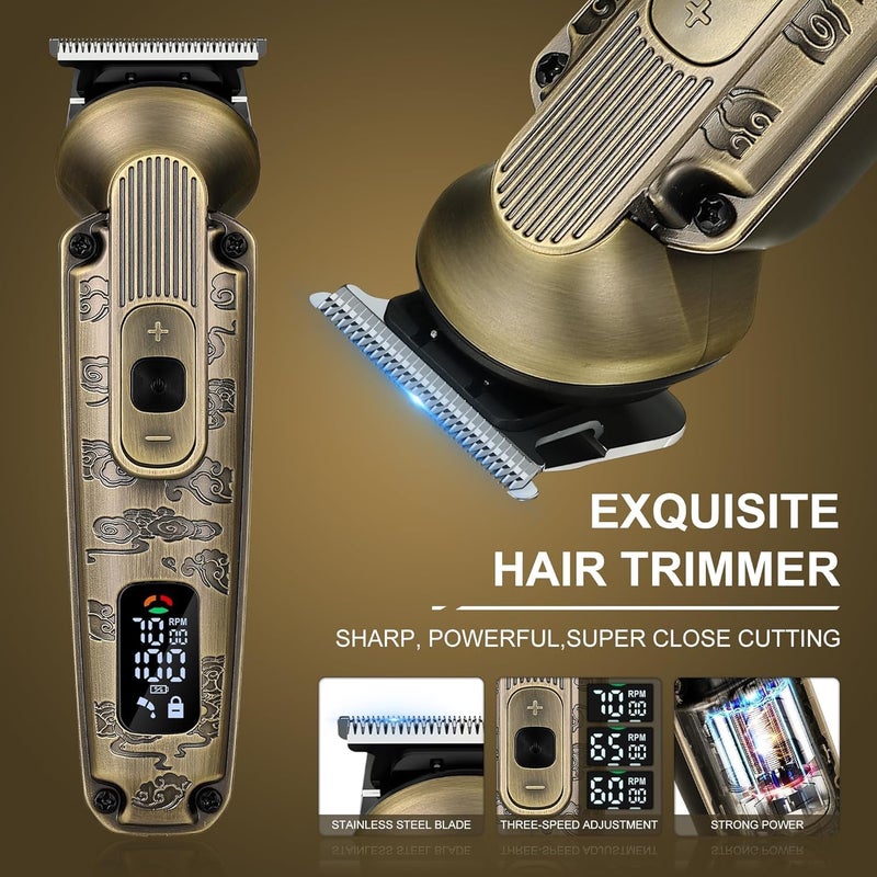 Scttomon Men's Foil Shavers & T-blade Trimmer Set - Electric Razor for Beard, Mustache, Head & Body - Cordless, Waterproof - Image 3